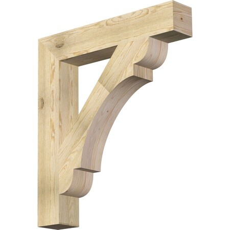 Ekena Millwork Olympic Block Rough Sawn Bracket, Douglas Fir, 6"W x 36"D x 40"H BKT06X36X40OLY05RDF